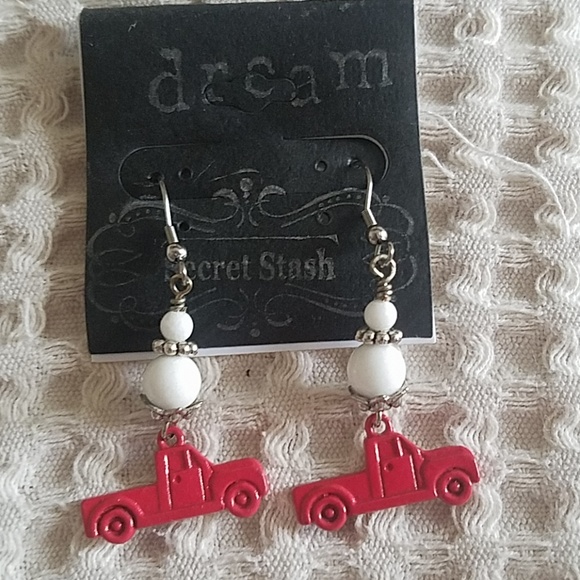 dream Jewelry Little Red Truck Earrings Poshmark